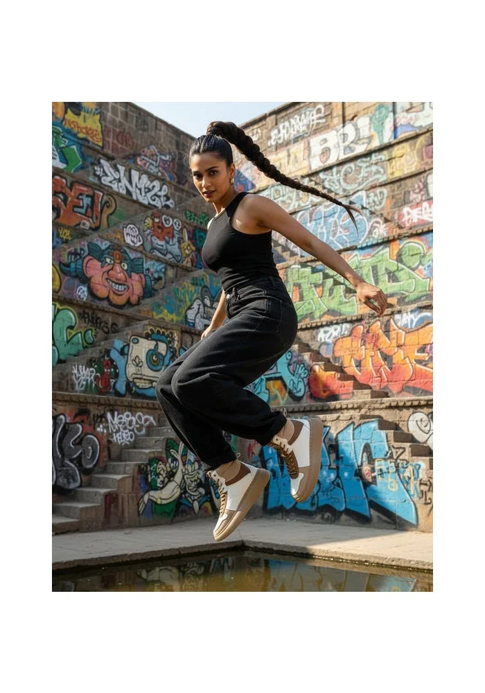 Bacca Bucci TAN Discovery Noir Women’s High-Top Sneakers for Women | Best Price UAE